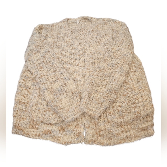 Maurices Sweaters - Maurices Fuzzy Knit Cardigan Sweater‎ 2X Beige Cream Soft Cozy Open Front